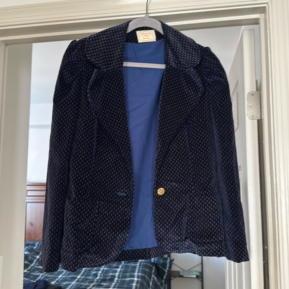 3 piece handmade velvet bell bottom suit by Ruth Fletcher